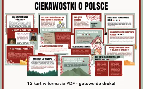 Ciekawostki o Polsce: nazwa, waluta, konstytucja, lasy, góry, pustynia, zamki, stolice, wojna z Japonią, restauracja, bursztyn, pieczarki, kobiety na tronie, ser.