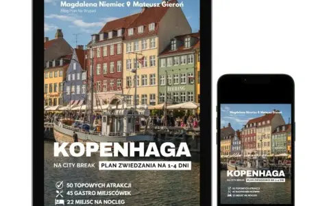Kolorowe kamienice nad kanałem w Kopenhadze, stolicy Danii. Plan zwiedzania na city break.
