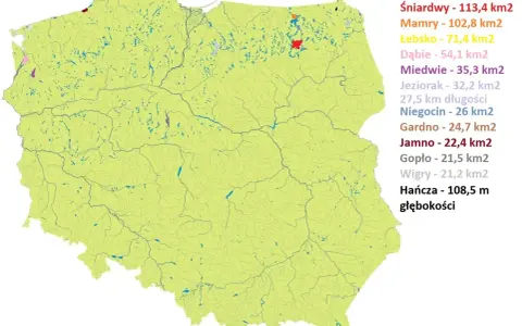 Największe jeziora w Polsce znajdują się w pasie pojezierzy – odkryj ich piękno