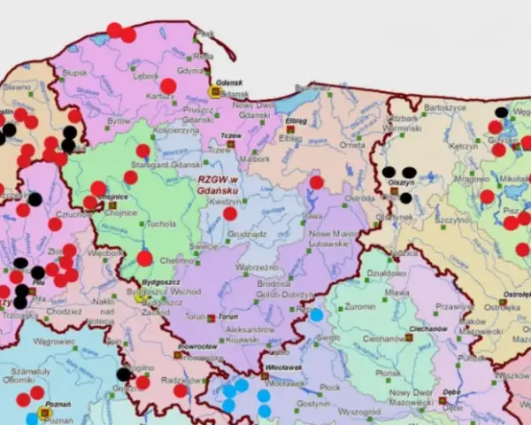 Mapa jezior PZW Kujawsko-Pomorskie - znajdź najlepsze łowiska w regionie